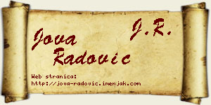 Jova Radović vizit kartica